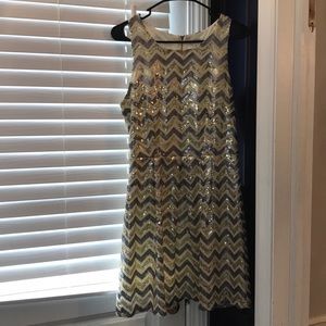 Sequin Chevron Holiday Dress